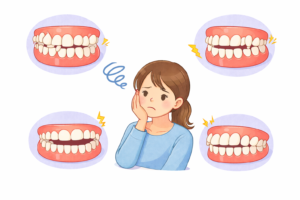 部分矯正不可の歯並び